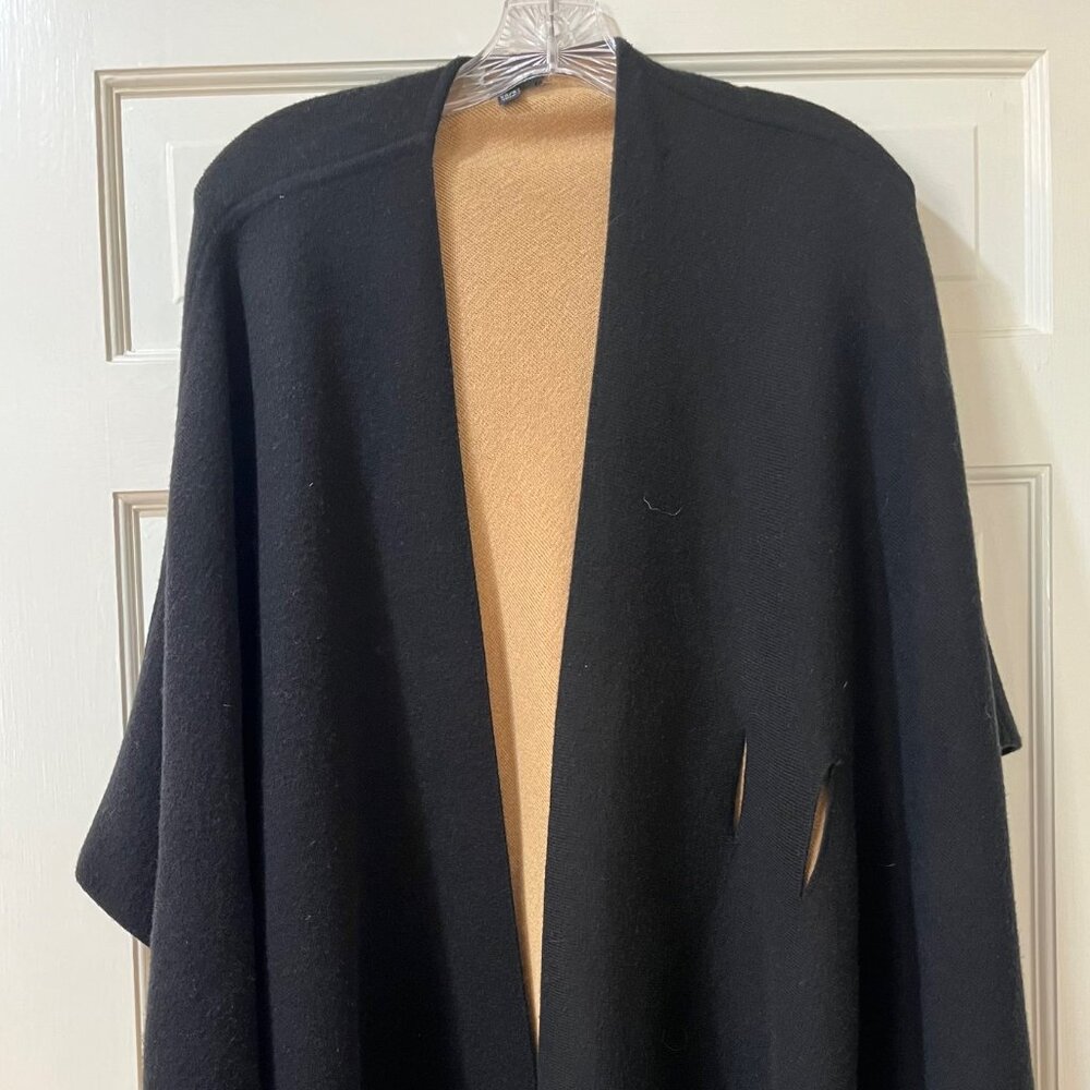 Etcetera Reversible Wrap, Black and Tan, size XS/S